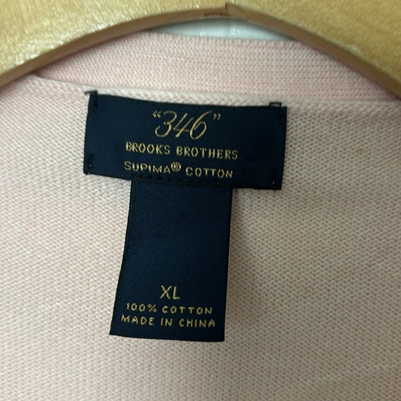 Brooks brothers argile cartigan in pink salmon and white - Picture 2 of 4